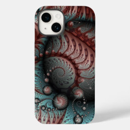 Funda Para iPhone 14 De Case-Mate Resumen Vivid Fantasy Fractal Art Brown Blue
