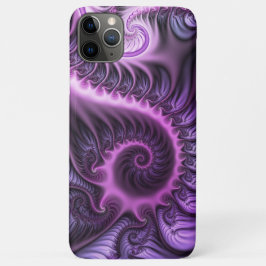 Funda Para iPhone 11 Pro Max Resumen Vivid Guay Pink Purple Fractal Art Spiral