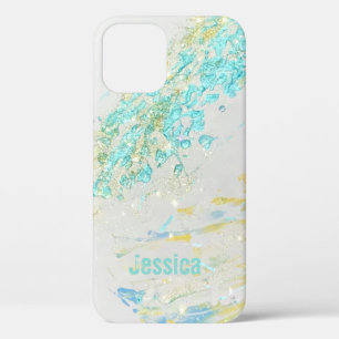 Funda Para iPhone 12 Pro Resumen WaVe Turquesa Personalizado Art IPhone