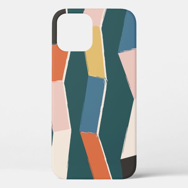 Funda De Case-Mate Para iPhone Resumen zig zag sin inconvenientes, hierro pintado (Reverso )