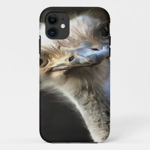 Funda Para iPhone 11 Retrato artístico de avestruz con expresión falsa
