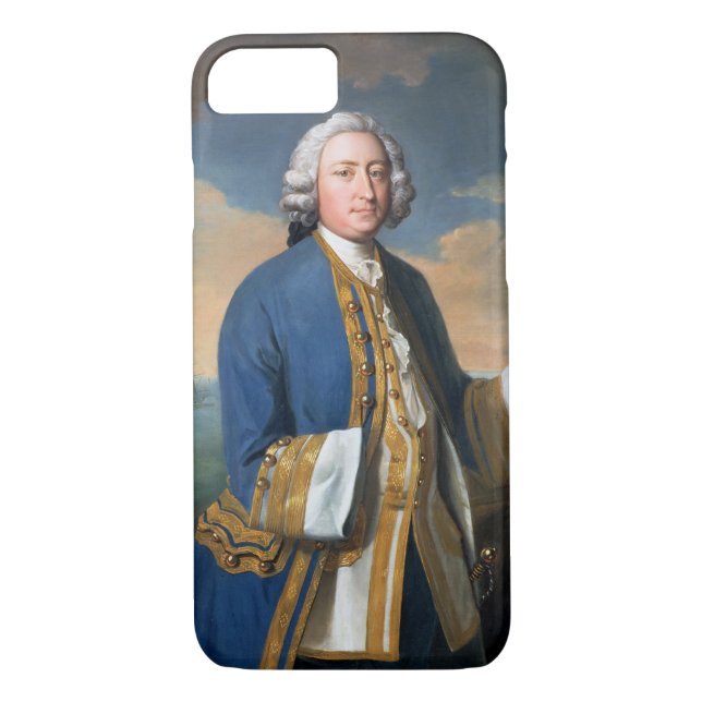 Funda De Case-Mate Para iPhone Retrato de 1709-87) tenencias de capitán David (Reverso)