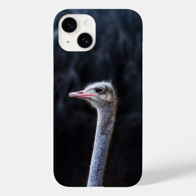 Funda De Case-Mate Para iPhone retrato de avestruz (Reverso )