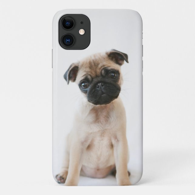 Funda De Case-Mate Para iPhone Retrato de Baby Pug (Reverso)