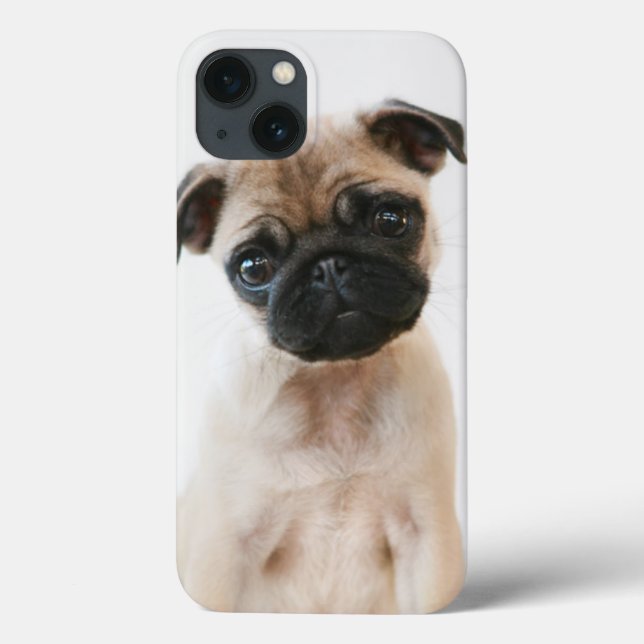 Funda De Case-Mate Para iPhone Retrato de Baby Pug (Reverso)