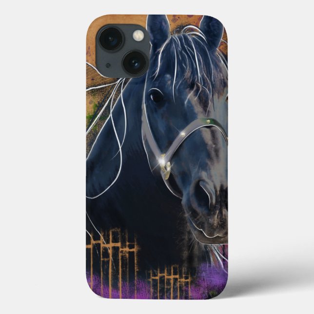 Funda De Case-Mate Para iPhone Retrato de caballo DIAMOND - estuche para iPad (Reverso)