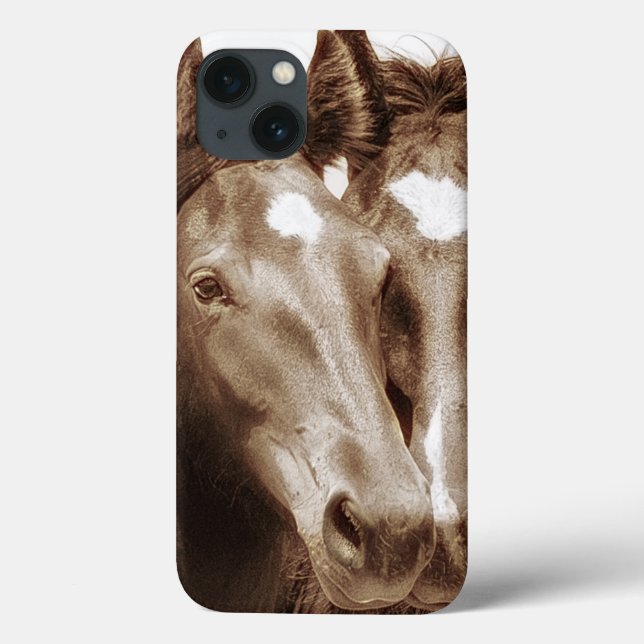 Funda De Case-Mate Para iPhone Retrato de caballo III (Reverso)