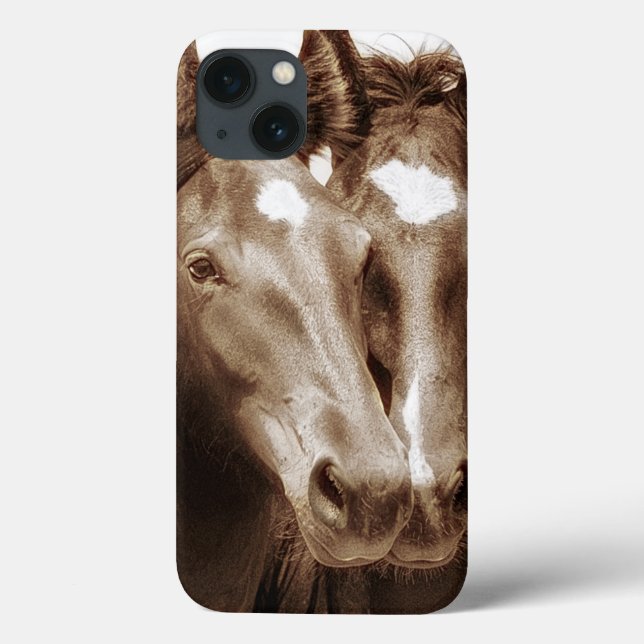 Funda De Case-Mate Para iPhone Retrato de caballo III (Reverso)