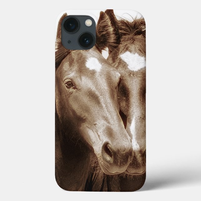 Funda De Case-Mate Para iPhone Retrato de caballo III (Reverso)