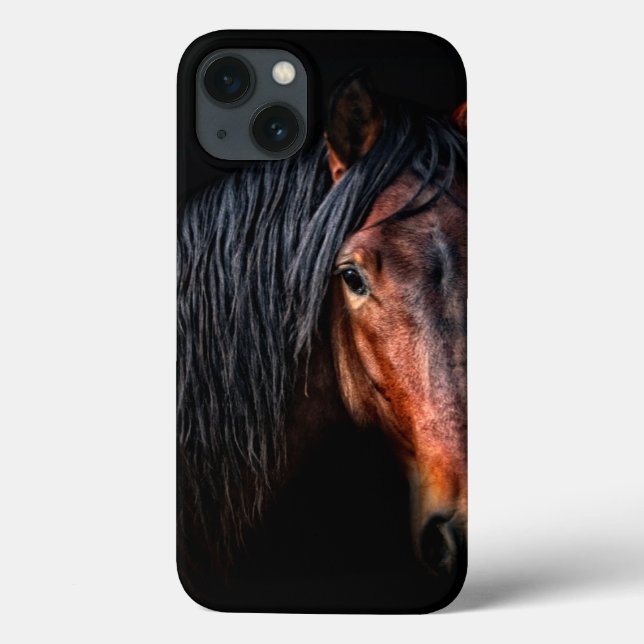 Funda De Case-Mate Para iPhone Retrato de caballo VII (Reverso)