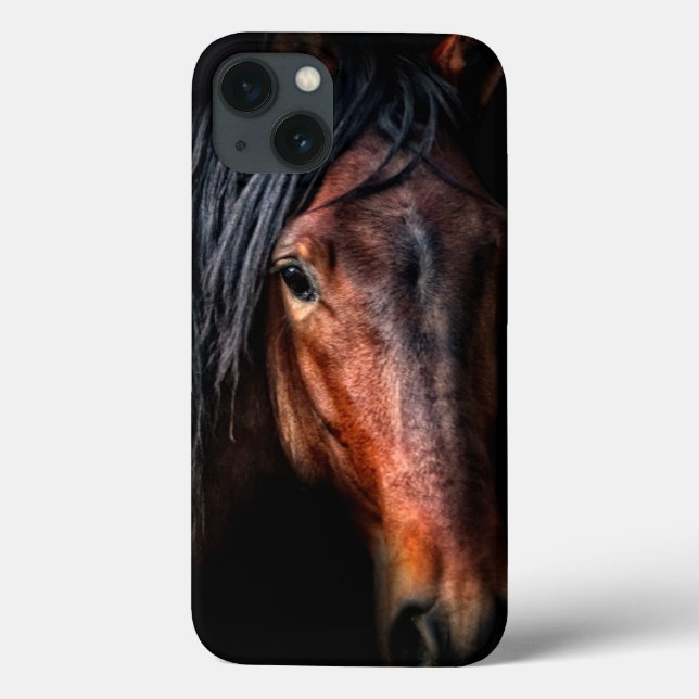 Funda De Case-Mate Para iPhone Retrato de caballo VII (Reverso)