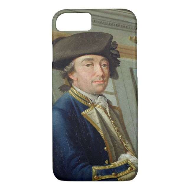 Funda De Case-Mate Para iPhone Retrato de capitán Guillermo Locker (1731-1800) (Reverso)
