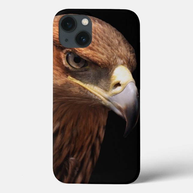 Funda De Case-Mate Para iPhone Retrato de Eagle aislado en negro (Reverso)