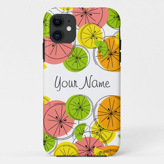 Funda De Case-Mate Para iPhone Retrato de estuche de citrus 'Name' para iPhone (Reverso)
