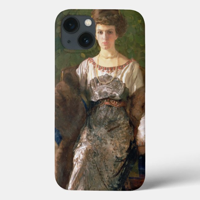 Funda De Case-Mate Para iPhone Retrato de Ewfimia Nosova, 1911 (Reverso)