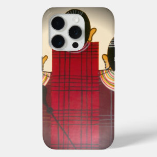 Funda Para iPhone 15 Pro Retrato de familia masái a cuadros   Herita abstra