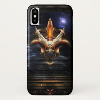 Funda Para iPhone X Retrato de fuego de la antorcha de Akrellian