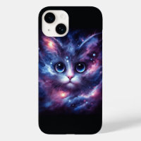 Retrato de Gato Majestuoso de la Galaxia Cósmica -