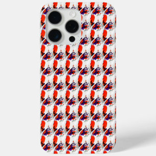 Funda Para iPhone 15 Pro Max Retrato de gato - Naranja de arte gráfico audaz y 