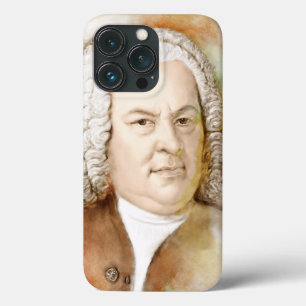 Funda Para iPhone 13 Pro Retrato de Johann Sebastian Bach en Funda-mate de