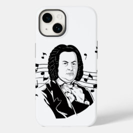 Funda Para iPhone 14 De Case-Mate Retrato de Johann Sebastian Bach y busto con notas