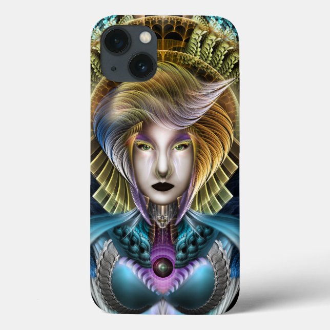 Funda De Case-Mate Para iPhone Retrato De La Majestad De Trilia Fractal Fantasy (Reverso)