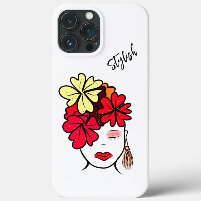 Funda De Case-Mate Para iPhone Retrato de la mujer (Reverso )