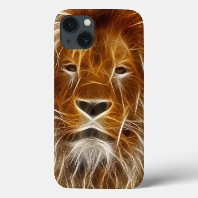 Funda De Case-Mate Para iPhone Retrato de león (Reverso)