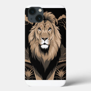 Funda Para iPhone 13 Retrato de león vintage