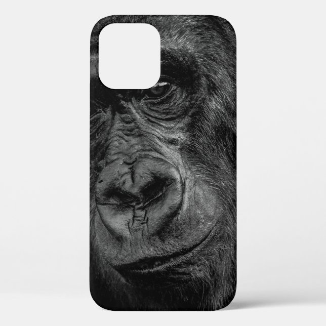 FUNDA DE Case-Mate PARA iPhone RETRATO DE MONKEY SOBRE BW (Reverso )