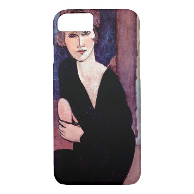 Funda De Case-Mate Para iPhone Retrato de mujer, Modigliani (Reverso)
