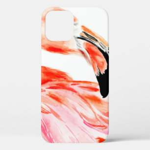 Funda Para iPhone 12 Retrato de perfil de pájaro Flamingo rosa, belleza