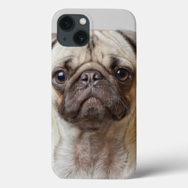 Funda De Case-Mate Para iPhone Retrato de Pug (Reverso)