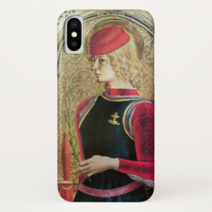 Funda Para iPhone X RETRATO DE SAINT GEORGE, rojo, negro, amarillo dor