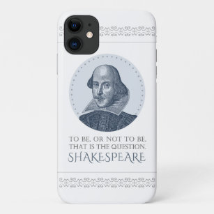 Funda Para iPhone 11 Retrato de Shakespeare con ser o no ser citado