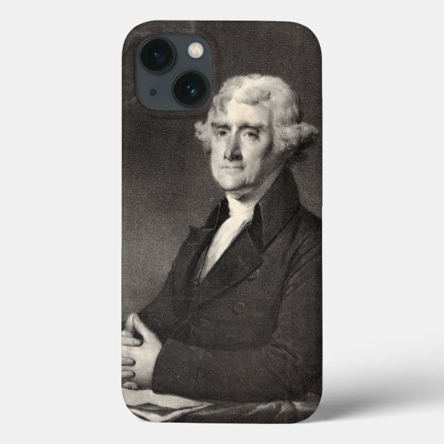 Funda De Case-Mate Para iPhone Retrato de Thomas Jefferson (Reverso)