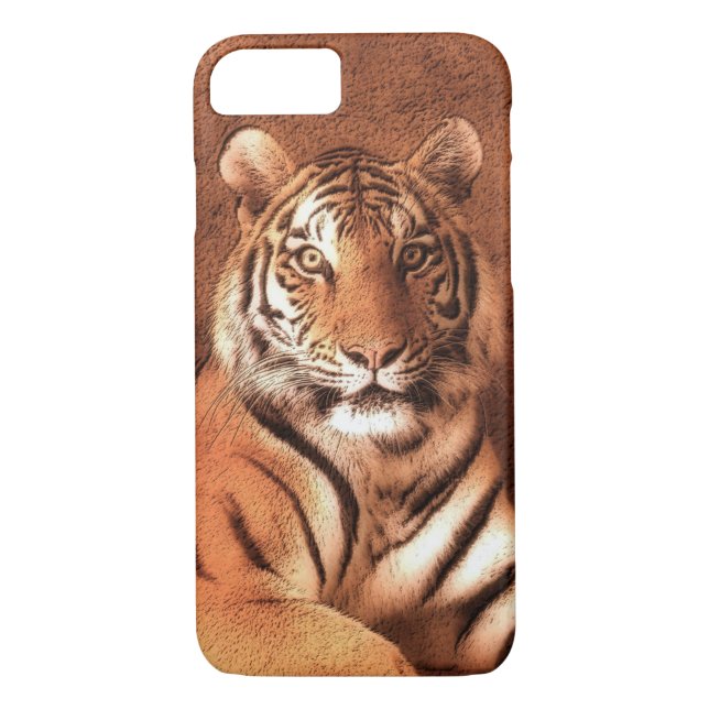 Funda De Case-Mate Para iPhone Retrato de tigre (Reverso)