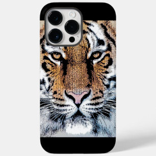 Funda Para iPhone 14 Pro Max De Case-Mate Retrato de tigres en estilo de prensa gráfica