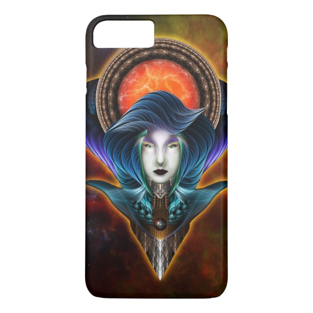 Funda De Case-Mate Para iPhone Retrato de Trilia Red Nebula (Reverso)