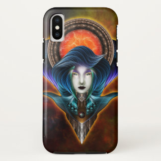 Funda Para iPhone X Retrato de Trilia Red Nebula