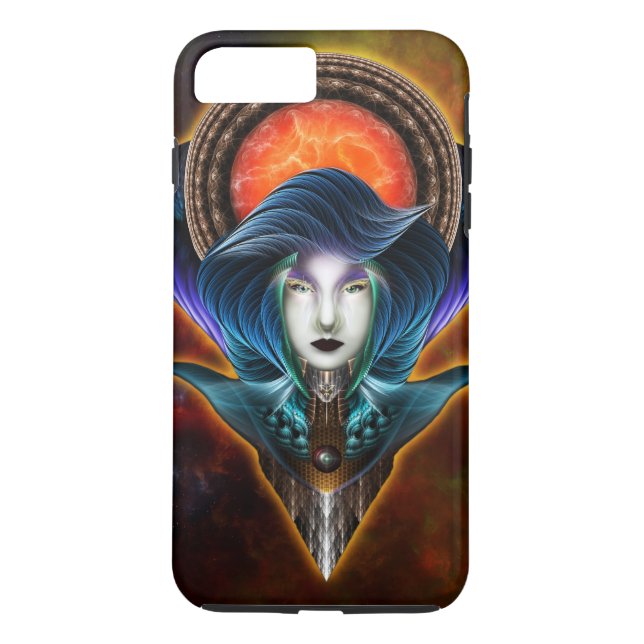 Funda De Case-Mate Para iPhone Retrato de Trilia Red Nebula (Reverso)