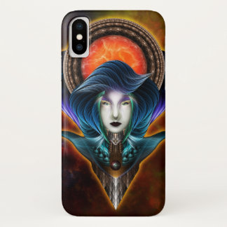 Funda Para iPhone X Retrato de Trilia Red Nebula