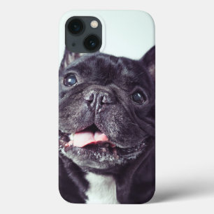 Funda Para iPhone 13 Retrato de un feliz Bulldog francés