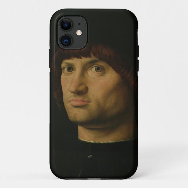 Funda De Case-Mate Para iPhone Retrato de un hombre, o el Condottiere, 1475 (Reverso)