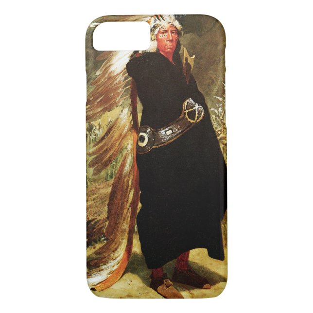 Funda De Case-Mate Para iPhone Retrato de un jefe indio (Reverso)