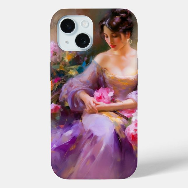 Funda De Case-Mate Para iPhone Retrato elegante (Reverso )