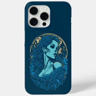 Funda Para iPhone 15 Pro Max Retrato femenino gótico de belleza craneal