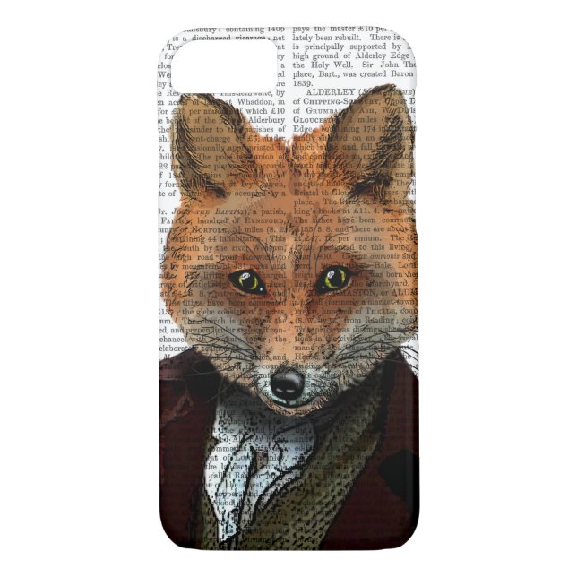 Funda De Case-Mate Para iPhone Retrato Fox 2 (Reverso)