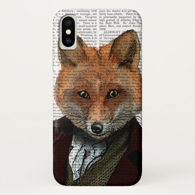 Funda De Case-Mate Para iPhone Retrato Fox 2 (Reverso)