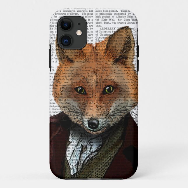 Funda De Case-Mate Para iPhone Retrato Fox 2 (Reverso)